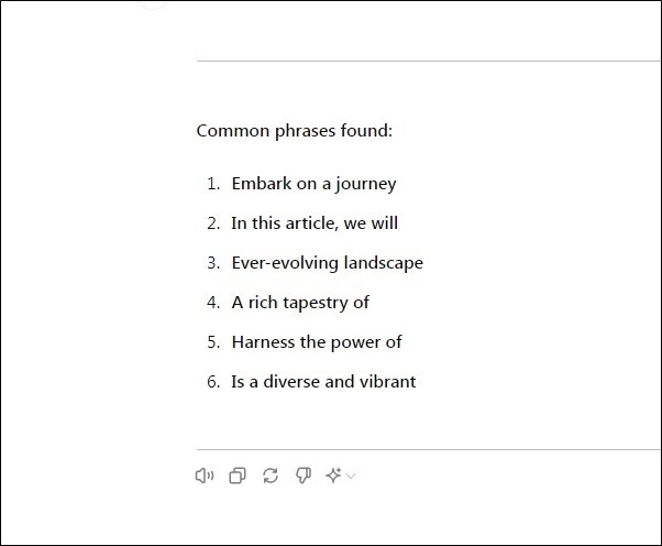 List of common chatgpt phrases