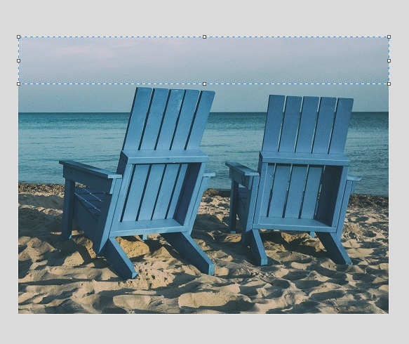 Creating space for text at the top of an image